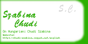 szabina chudi business card